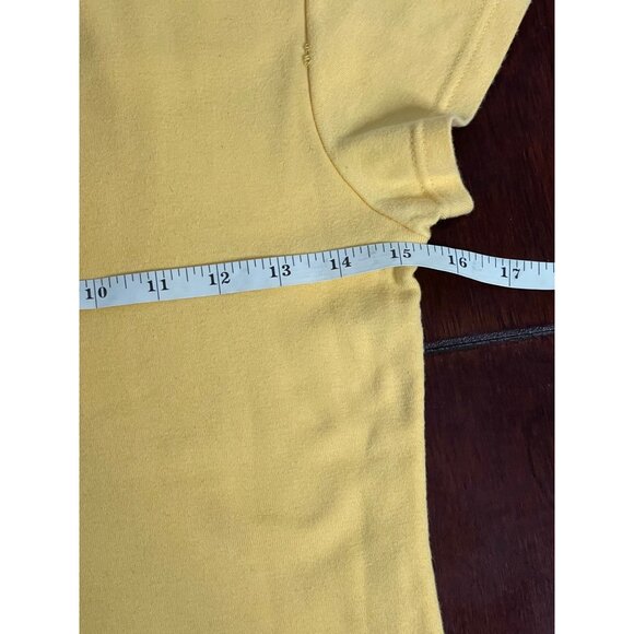 Aeropostale Womens Yellow V-Neck Tshirt Size Medium Vintage Short Sleeves - Picture 6 of 13